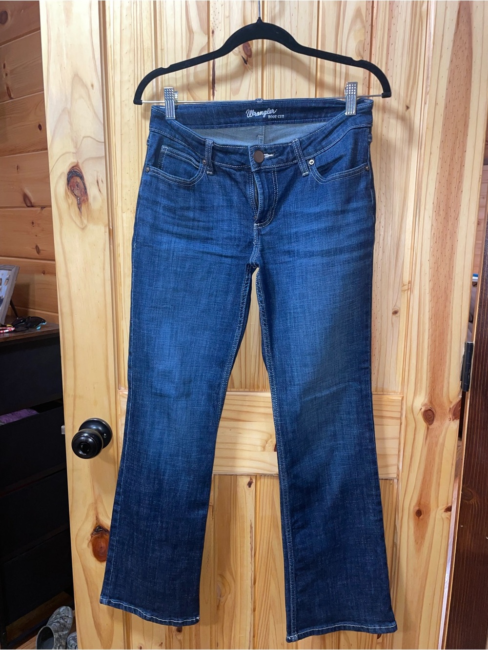 Wrangler Blue Flare Jeans - Women's Wide Leg